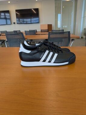 Adidas Samoa Classic Leather Sneaker - Black/White Sz 13